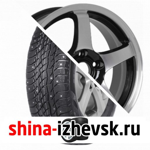 Колесо в сборе Viatti Bosco Nordico (V-523) 205/70 R15 T 96 + CrossStreet CR14 6xR15 4×98 ET40 DIA58.6 Черный полностью полированный в Ижевске